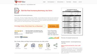 Humana Pharmacy Otc - Fill Online, Printable, Fillable, Blank | PDFfiller
