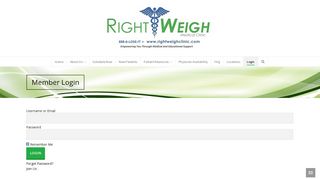 Member Login - Right Weigh