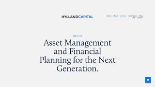 Services — Hylland Capital