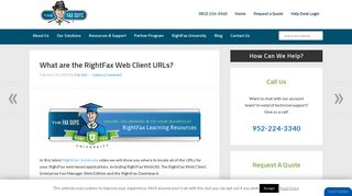 What are the RightFax Web Client URLs? — The Fax Guys