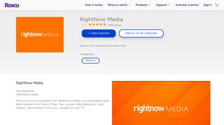 RightNow Media | Roku Channel Store | Roku