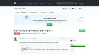 Run multiple commands after login · Issue #2 · rightscale/rsssh · GitHub