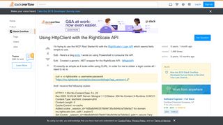 Using HttpClient with the RightScale API - Stack Overflow
