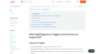 RightSignature - Integration Help & Support | Zapier