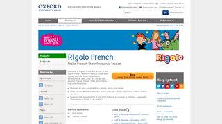 Rigolo Primary French Teaching - Oxford University Press