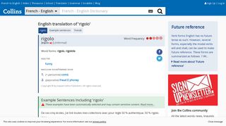English Translation of “rigolo” | Collins French-English Dictionary