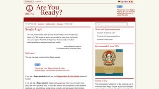 Sangha Login - Are You Ready? - Rigpa