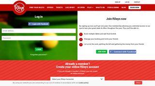 Login to your Rileys account