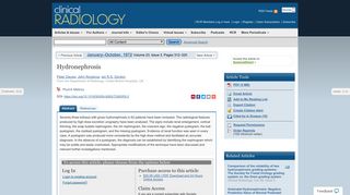 Hydronephrosis - Clinical Radiology