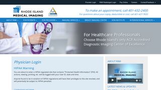 HIPAA Warning | Rhode Island Medical Imaging