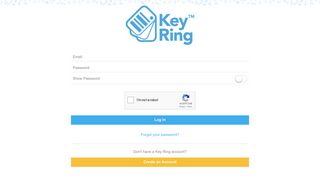 Log In - Key Ring app