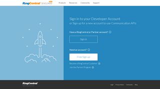 Sign up - RingCentral Developer Platform