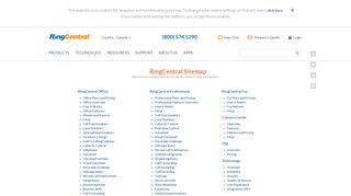 RingCentral Canada - Site Map