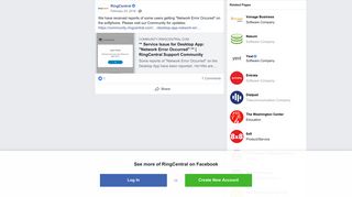 RingCentral - We have received reports of some users... | Facebook