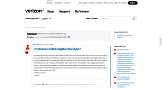 Problems with RingCentral App? | Verizon Community