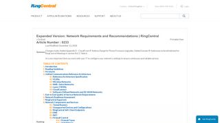 RingCentral Network Requirements and Recommendations