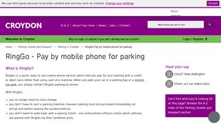 RingGo - Pay by mobile phone for parking - London Borough of Croydon