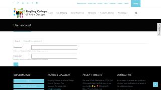 User account | Ringling College of Art & Design