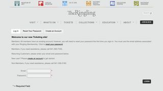 Ringling Museum of Art | Login - Ringling Museum of Art | Calendar