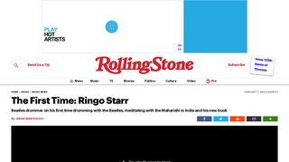 Ringo Starr: The First Time Video Series – Rolling Stone