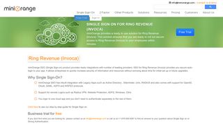 Single Sign On(SSO) solution for Ring Revenue (Invoca) - miniOrange