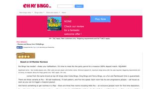 Rio Bingo | Play Now | 300% First Bonus - OhMyBingo