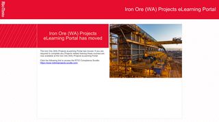 Rio Tinto Iron Ore (WA) Projects eLearning Portal