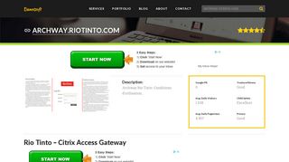 Welcome to Archway.riotinto.com - Rio Tinto - Citrix Access Gateway
