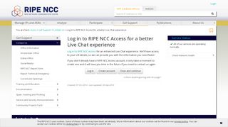 Log in to RIPE NCC Access for a better Live Chat experience — RIPE ...