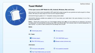 Toast Wallet - A free open source XRP wallet for iOS, Android, Mac ...