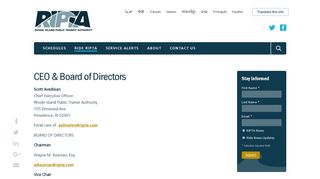 CEO & Board of Directors - ripta