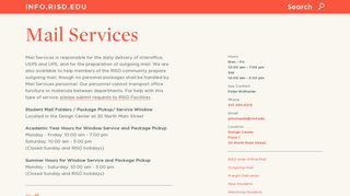 Mail Services - RISD Info