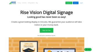 Rise Vision Digital Signage Content Management