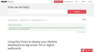 Using Rise Vision to display your Klipfolio dashboard on big screen ...