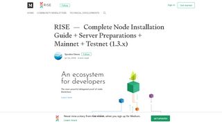 RISE — Complete Node Installation Guide + Server Preparations + ...