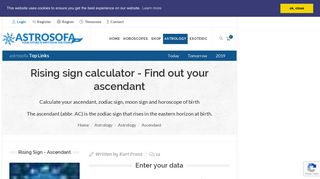 Calculate Your Rising Sign - Ascendant - astrosofa.com