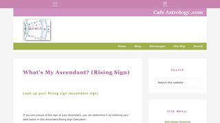 What's My Ascendant? - Cafe Astrology .com