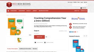 Rising Stars Cracking Comprehension Year 4 Red Box Books