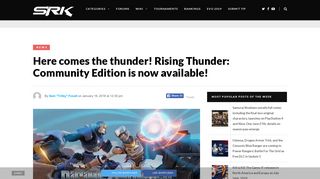Here comes the thunder! Rising Thunder: Community Edition is now ...