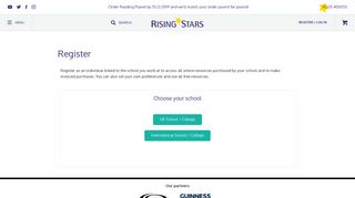 Rising Stars - Login or Register - Access Online Resources