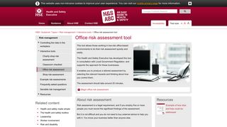 Risk management: Office risk assessment tool - HSE