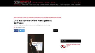 G4S G4S' RISK360 Incident Management Software in Protective ...