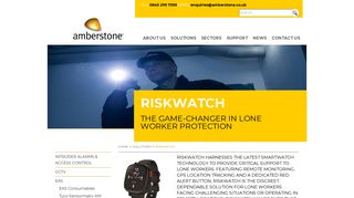 RiskWatch - Lone Worker Protection - Amberstone Technology Ltd