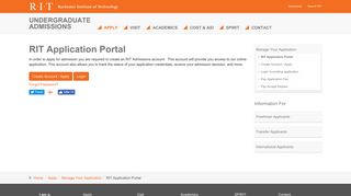 Create Your myRIT Portal Account - Rochester Institute of Technology