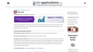 Rite Aid Application, Jobs & Careers Online - Job-Applications.com