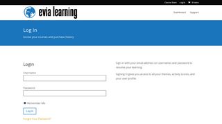 Log In | Evia Learning