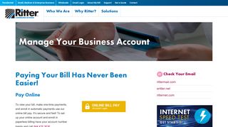 My Business Account | Ritter Communications