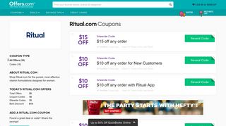 Ritual.com Coupons & Promo Codes 2019: $10 off