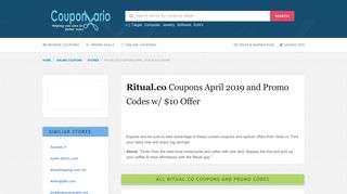Ritual.co Promo Codes February 2019 and Coupons w/ $10 Offer