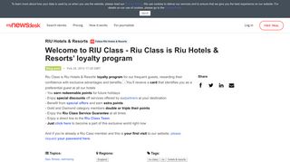 Welcome to RIU Class - Riu Class is Riu Hotels ... - Mynewsdesk
